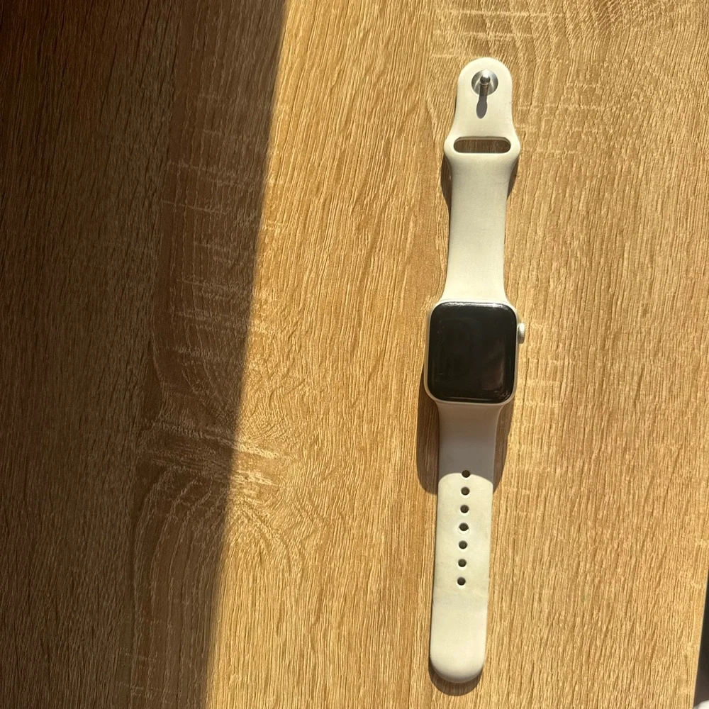 Apple silver watch
